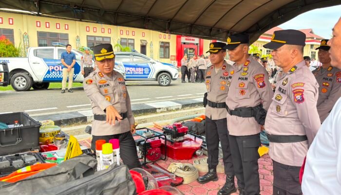 Kapolres Barsel Pimpin Apel Siaga Karhutla, Pastikan Personel dan Sarpras Siap Hadapi Ancaman Kebakaran