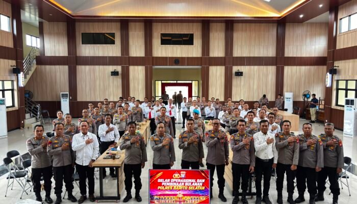 Kapolres Barito Selatan Tekankan Kesiapsiagaan Karhutla dan Antisipasi Konflik Sosial dalam Gelar Operasional Bulanan