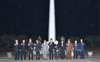 Jelang HUT ke-81 RI, Kapolres Barsel Pimpin Apel Kehormatan dan Renungan Suci di TMP Abdi Kencana