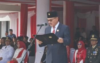 Seluruh Pimpinan DPRD Barsel Kompak Hadiri HUT RI ke-81, Ketua DPRD Bacakan UUD 1945