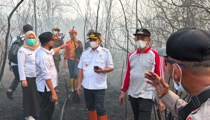 Terima Laporan 112, Wabup Barsel Terjun Langsung Tangani Karhutla di Desa Pamangka