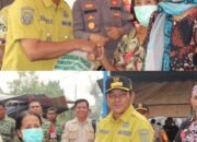 Wabup Barsel Salurkan Bantuan Pangan Di Dua Desa, Ingatkan Warga Waspada Karhutla