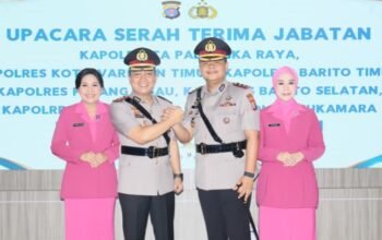 Sertijab Polda Kalteng Digelar, AKBP Jecson Ricsko Hutapea Tinggalkan Kursi Kapolres Barsel