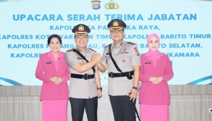Sertijab Polda Kalteng Digelar, AKBP Jecson Ricsko Hutapea Tinggalkan Kursi Kapolres Barsel