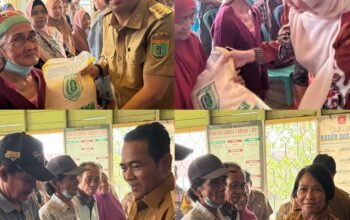 Bupati Barsel Salurkan Cadangan Pangan ke Lima Desa, Warga Diingatkan Waspadai Karhutla