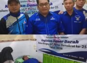 Sambut HUT ke-25, Demokrat Barsel Gelar Donor Darah untuk Bantu Masyarakat