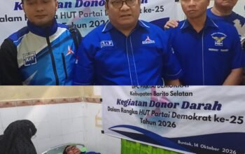 Sambut HUT ke-25, Demokrat Barsel Gelar Donor Darah untuk Bantu Masyarakat